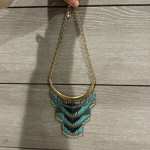 Blue beaded necklace